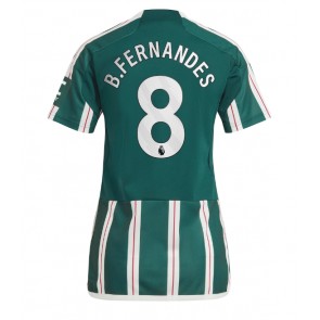 Lacne Ženy Futbalové dres Manchester United Bruno Fernandes #8 2023-24 Krátky Rukáv - Preč